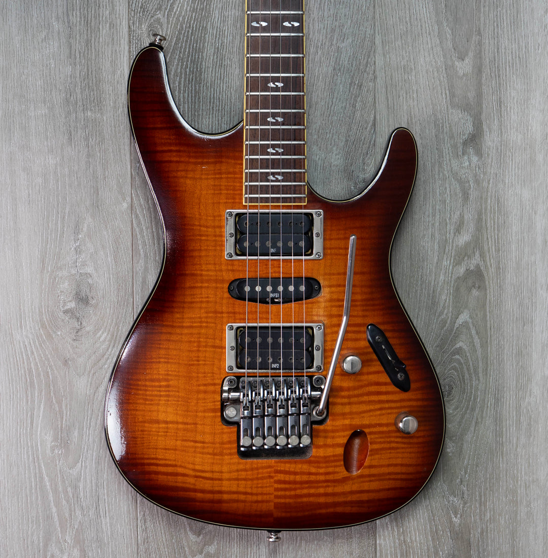 D'occasion : Guitare électrique Ibanez RGEW521MZW Zebrawood, naturelle