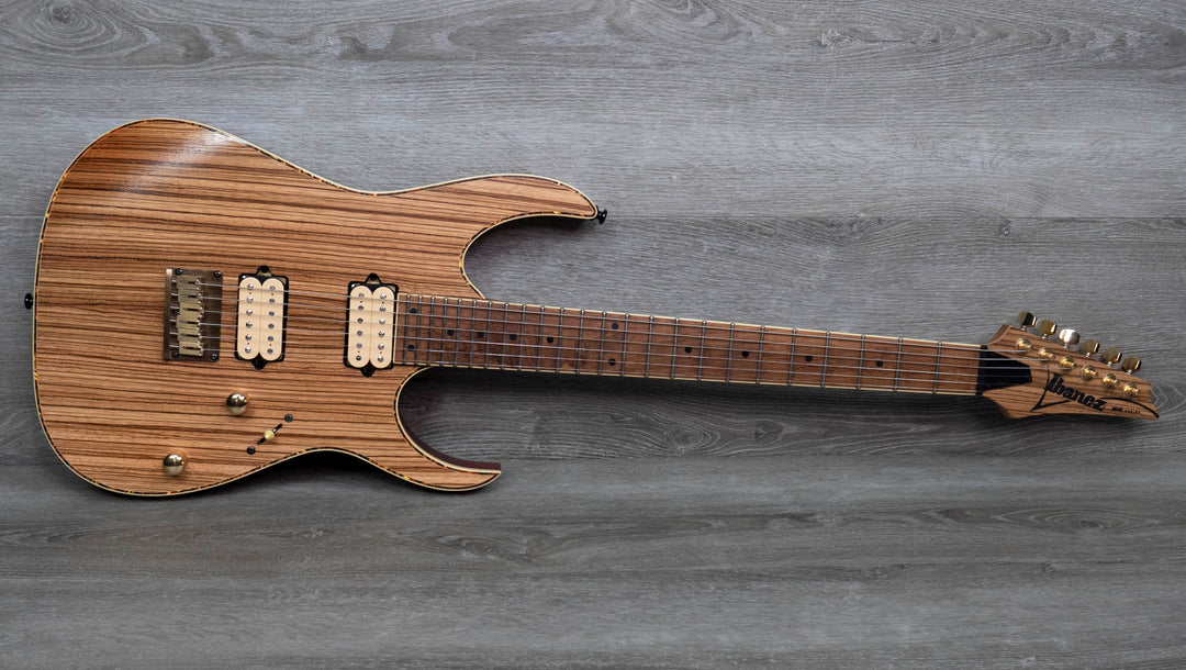 Pre-Owned: Ibanez RGEW521MZW Zebrawood Electric Guitar, Natural
