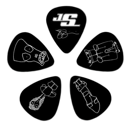 D'Addario Joe Satriani Guitar Picks 10-Pack, Black, Heavy