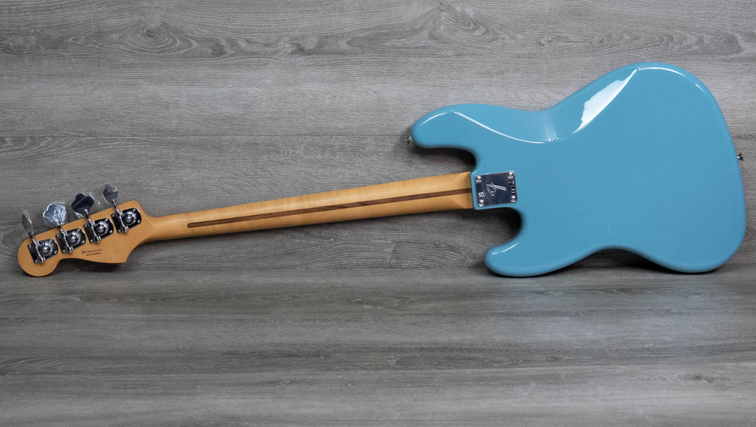 Bajo Jazz Fender Player II, diapasón de palisandro, tono azul Aquatone