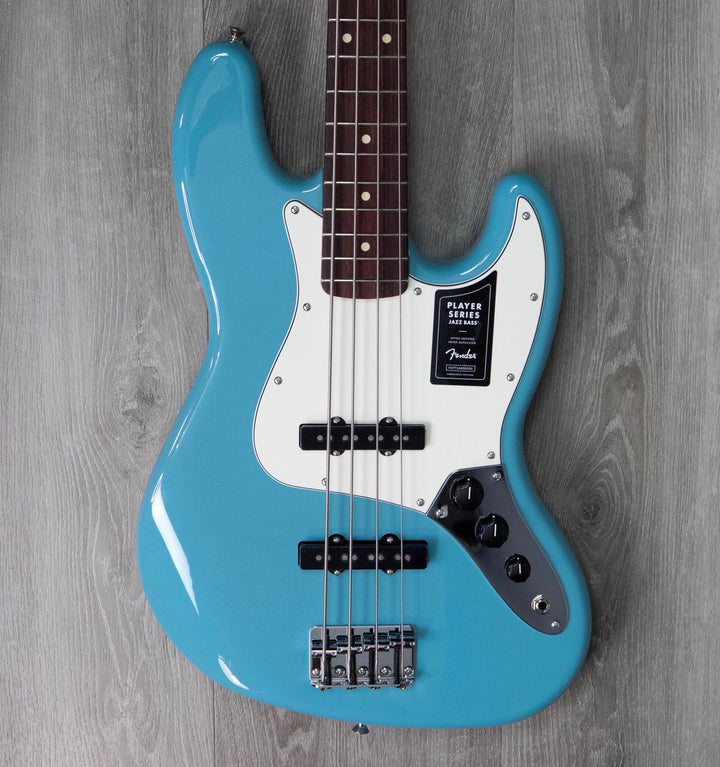 Fender Player II Jazz Bass, touche en palissandre, Aquatone Blue