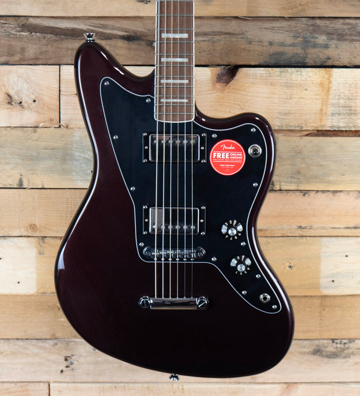 Squier Paranormal Baritone Jazzmaster HH, Laurel Fingerboard, Black Pickguard, Oxblood