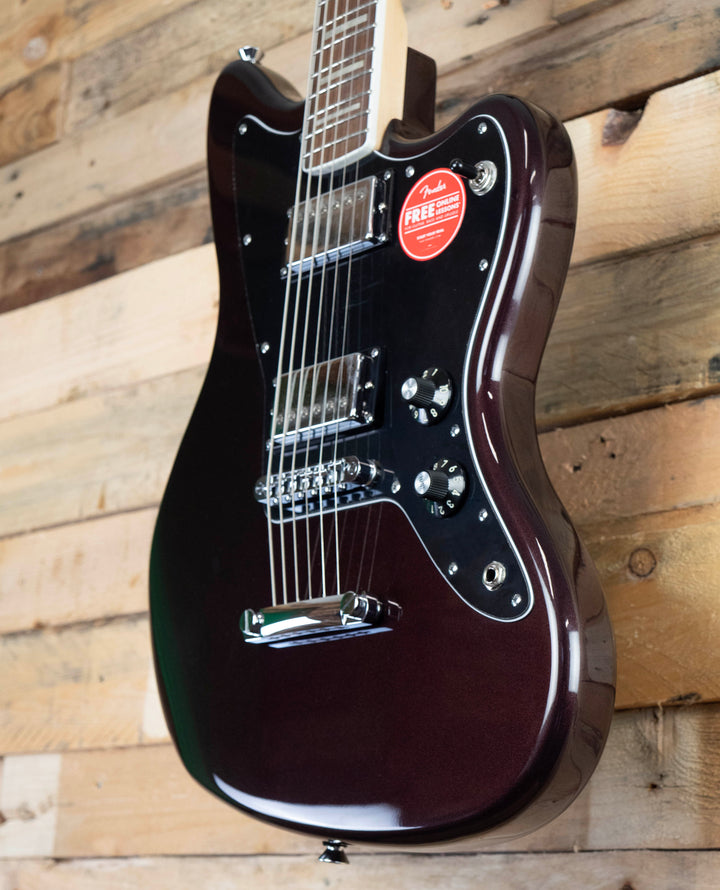 Squier Paranormal Baritone Jazzmaster HH, Laurel Fingerboard, Black Pickguard, Oxblood