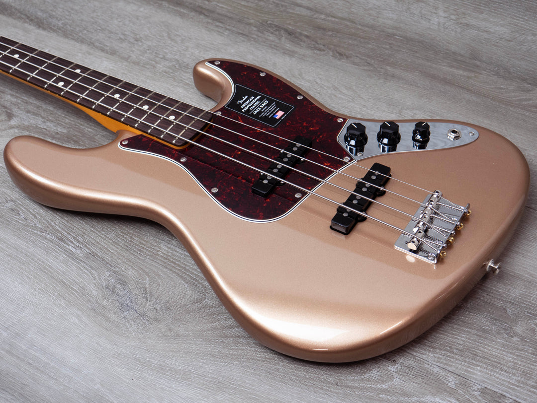 Fender American Professional Classic Jazz Bass, Rosewood Fingerboard, Faded Firemist Gold