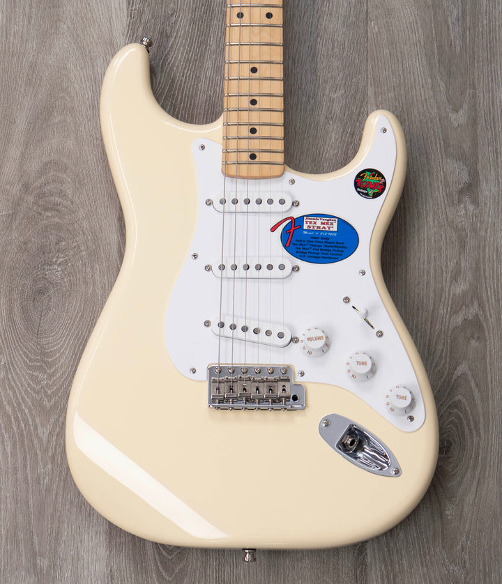 Fender Jimmie Vaughan Tex-Mex Strat, touche en érable, blanc olympique