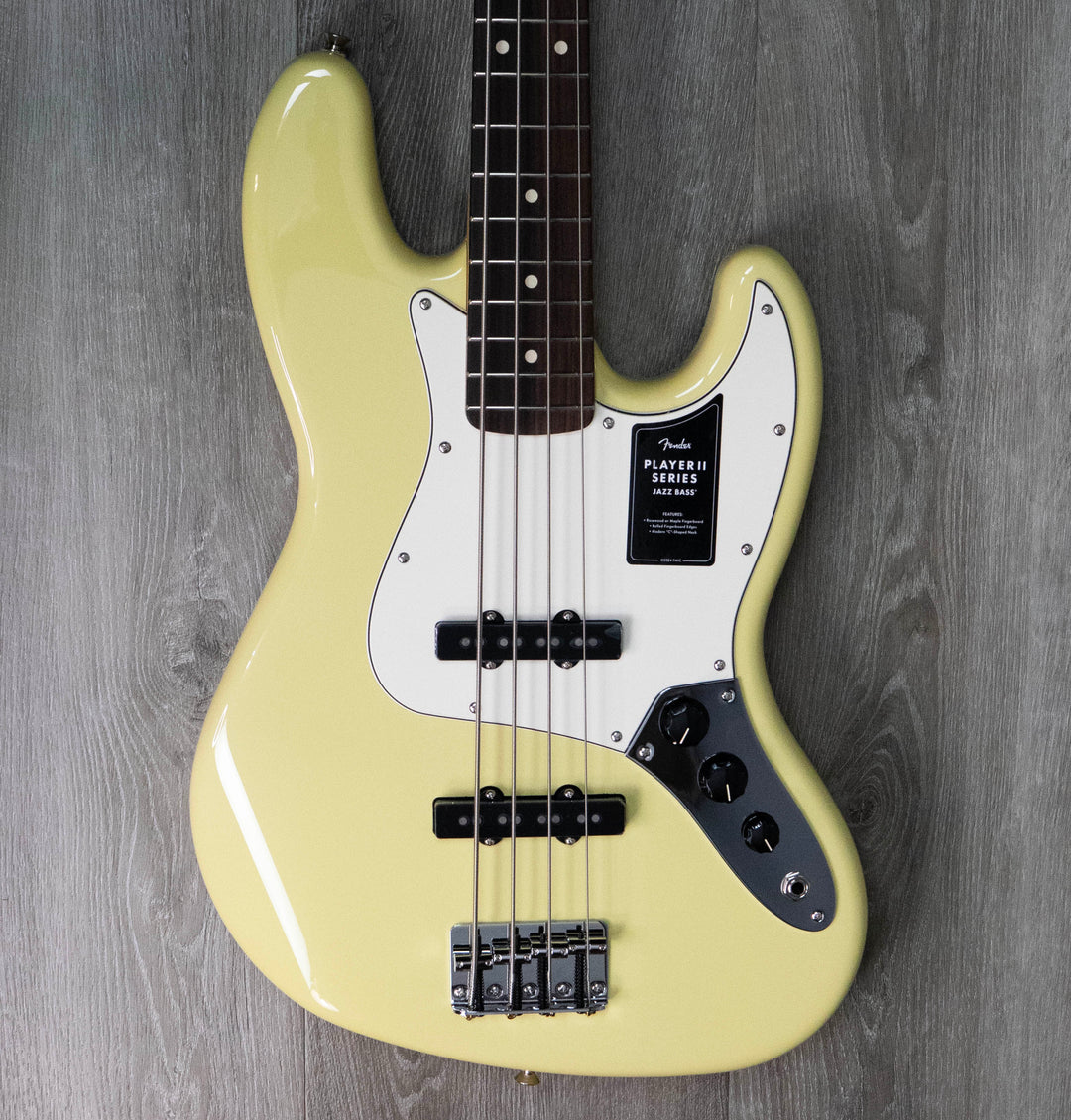 Fender Player II Jazz Bass, touche en palissandre, jaune Hialeah