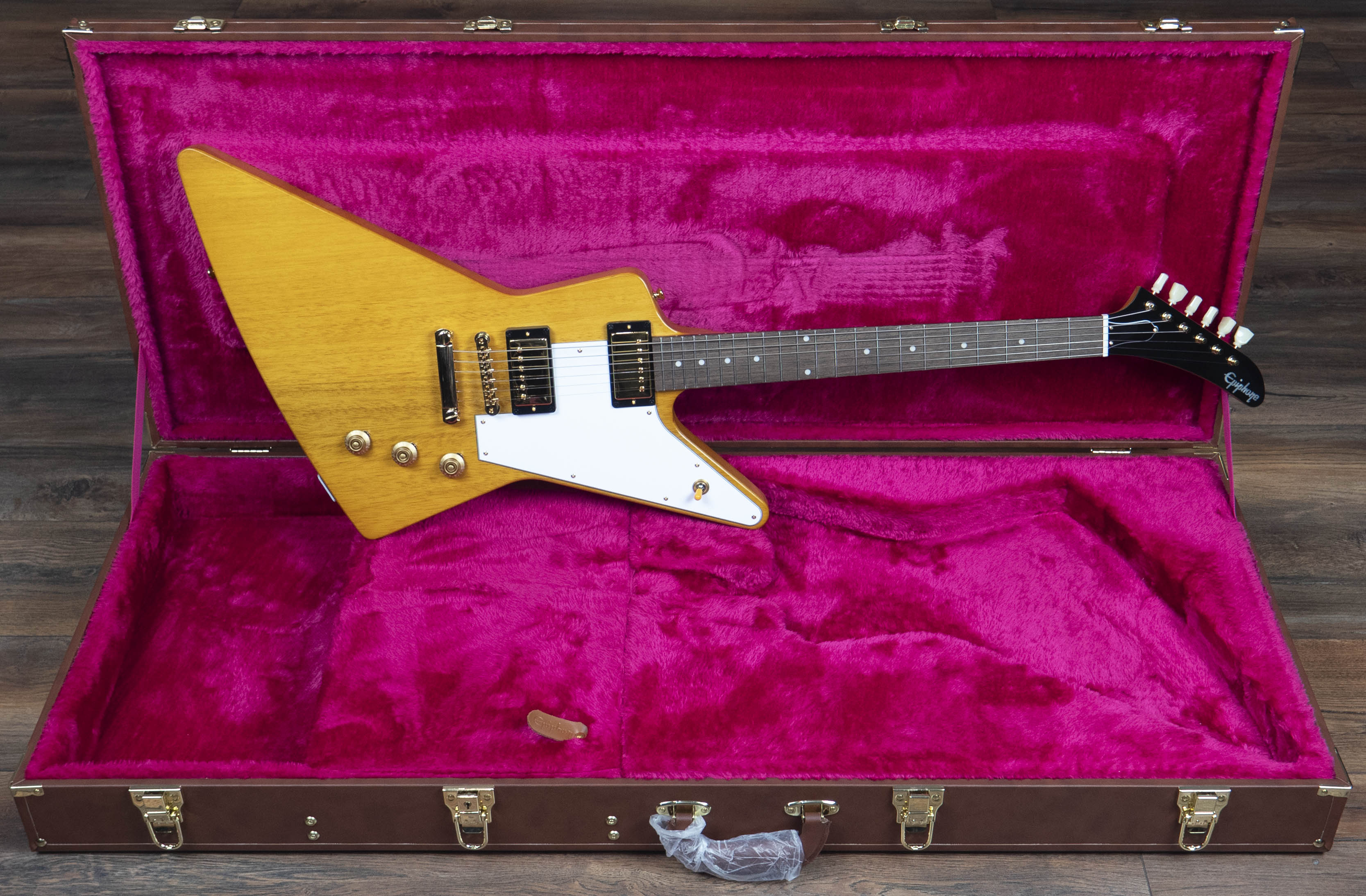 Epiphone Inspired by Gibson 1958 Korina Explorer (White Pickguard