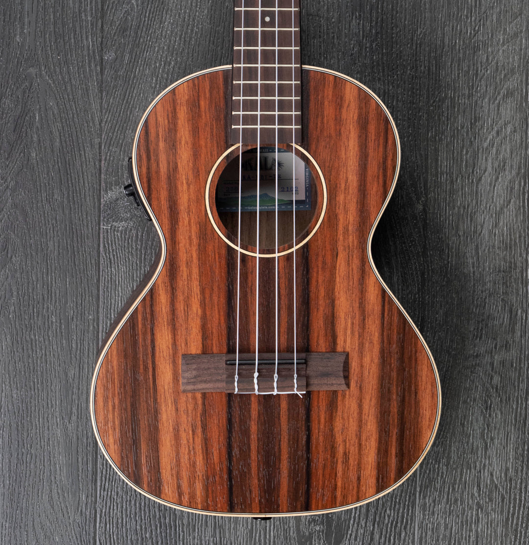 Kala Striped Ebony Tenor Electro Ukulele