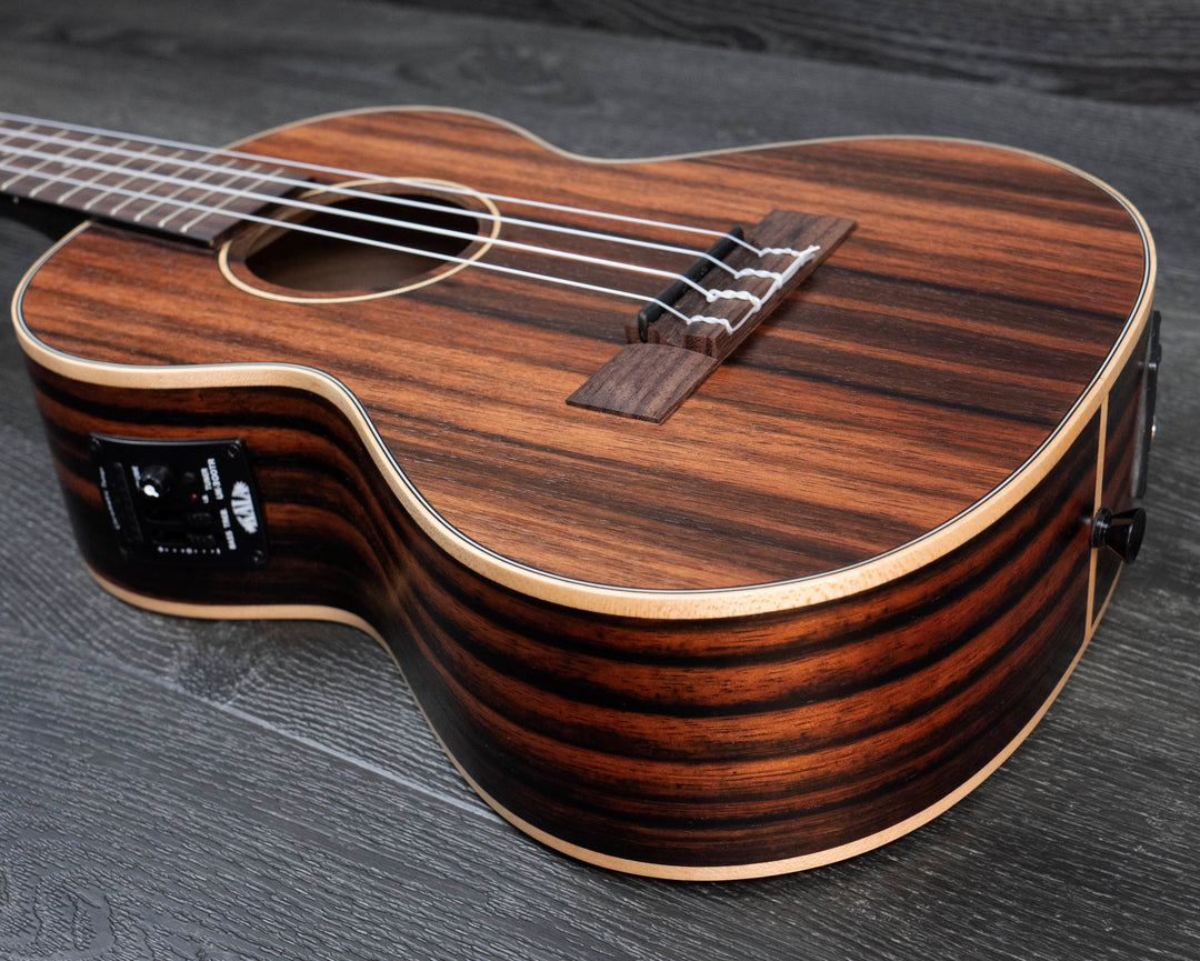 Kala Striped Ebony Tenor Electro Ukulele