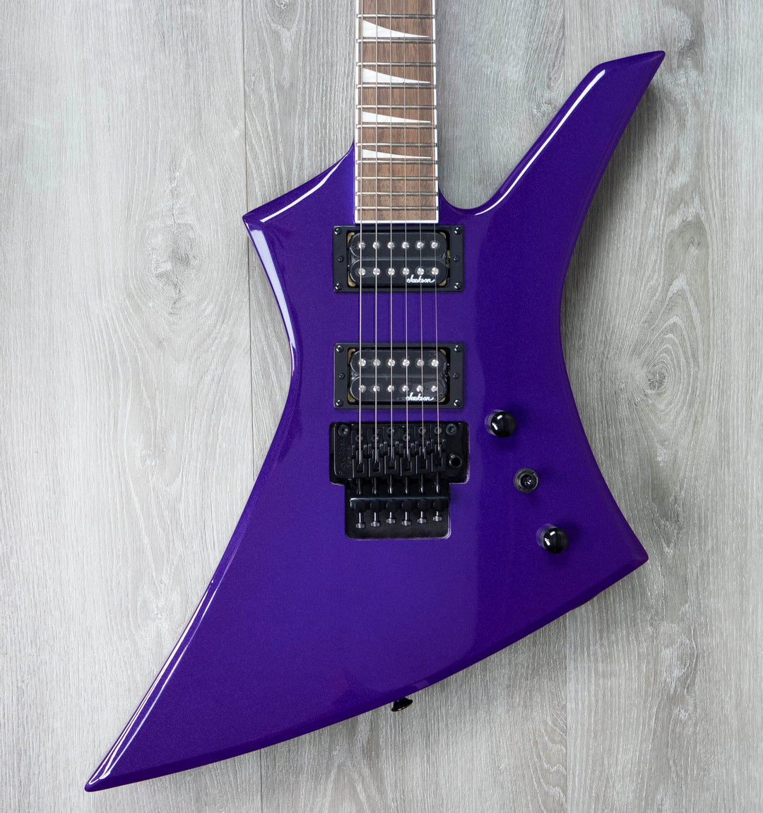 Jackson X Series Kelly KEX, diapasón de laurel, morado oscuro metalizado 