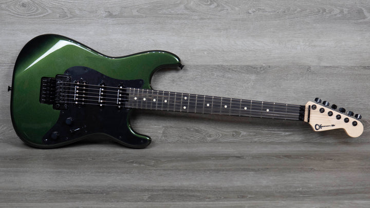 Charvel Pro-Mod So-Cal Style 1 HSS FR E, diapasón de ébano, verde Lambo