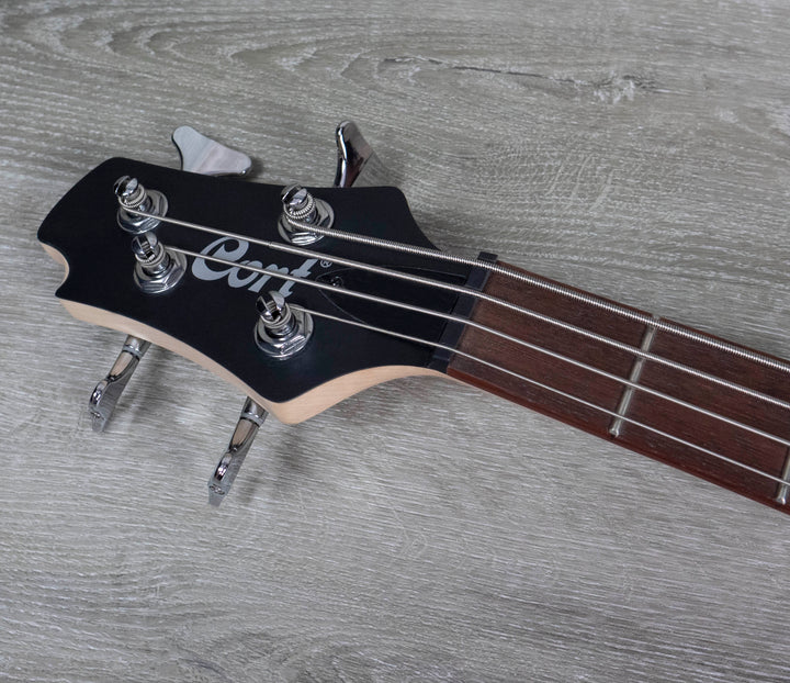 Cort Action Plus Left-Handed PJ Bass Guitar, Black Gloss