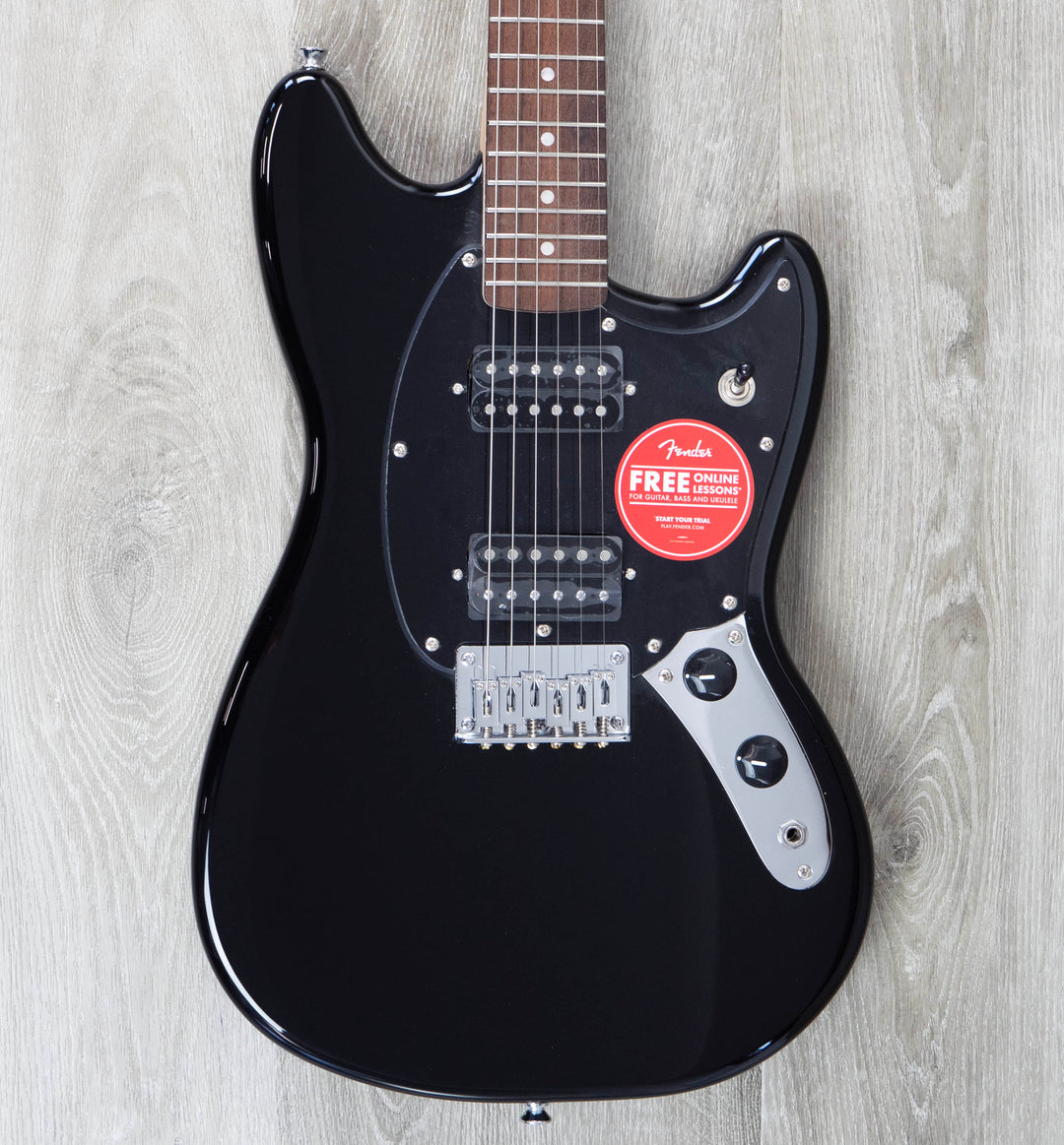 Squier Sonic Mustang HH, Laurel Fingerboard, Black Pickguard, Black