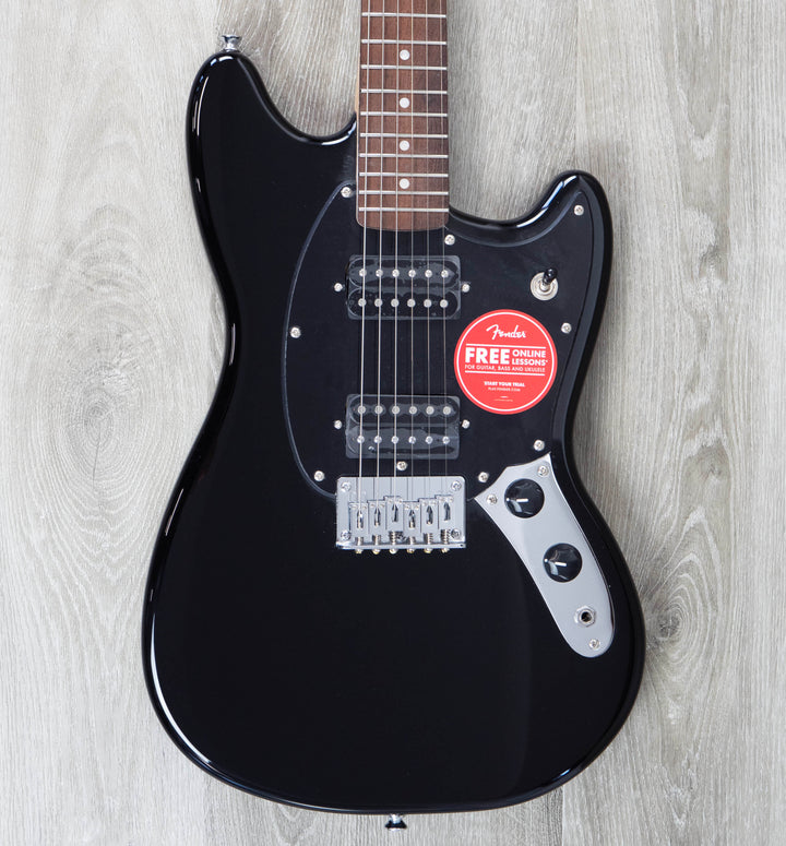 Squier Sonic Mustang HH, Laurel Fingerboard, Black Pickguard, Black