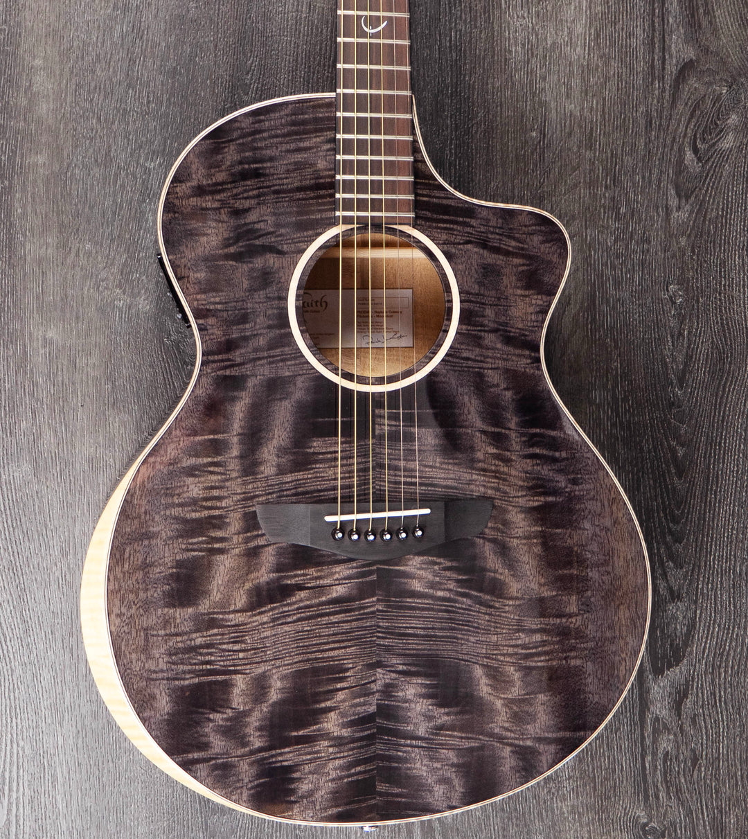Faith FX Series Neptune Electro-Acoustic, All Solid Java Mango, Moondust Grey