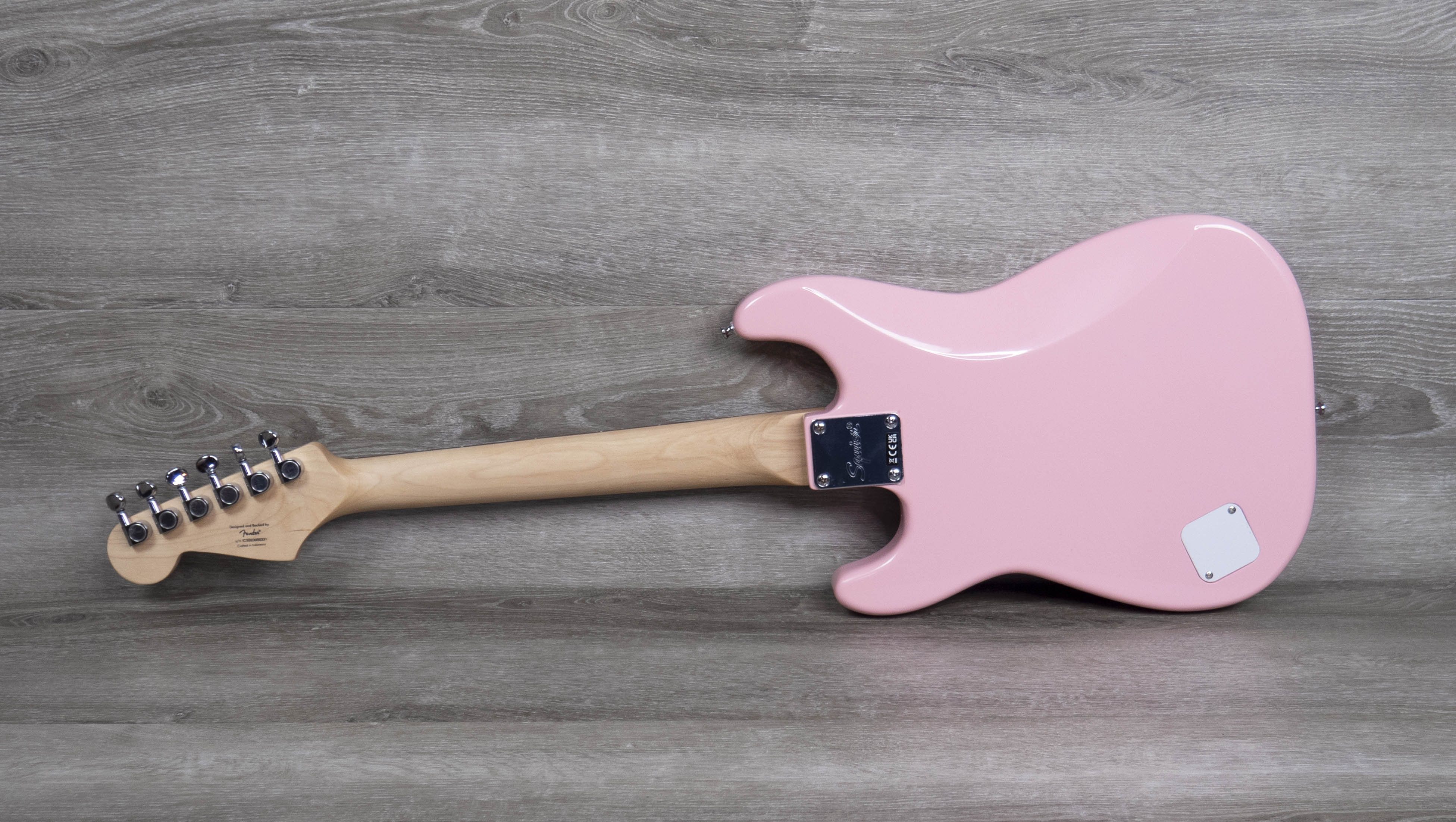 Squier Mini Stratocaster, Laurel Fingerboard, Shell Pink – A Strings