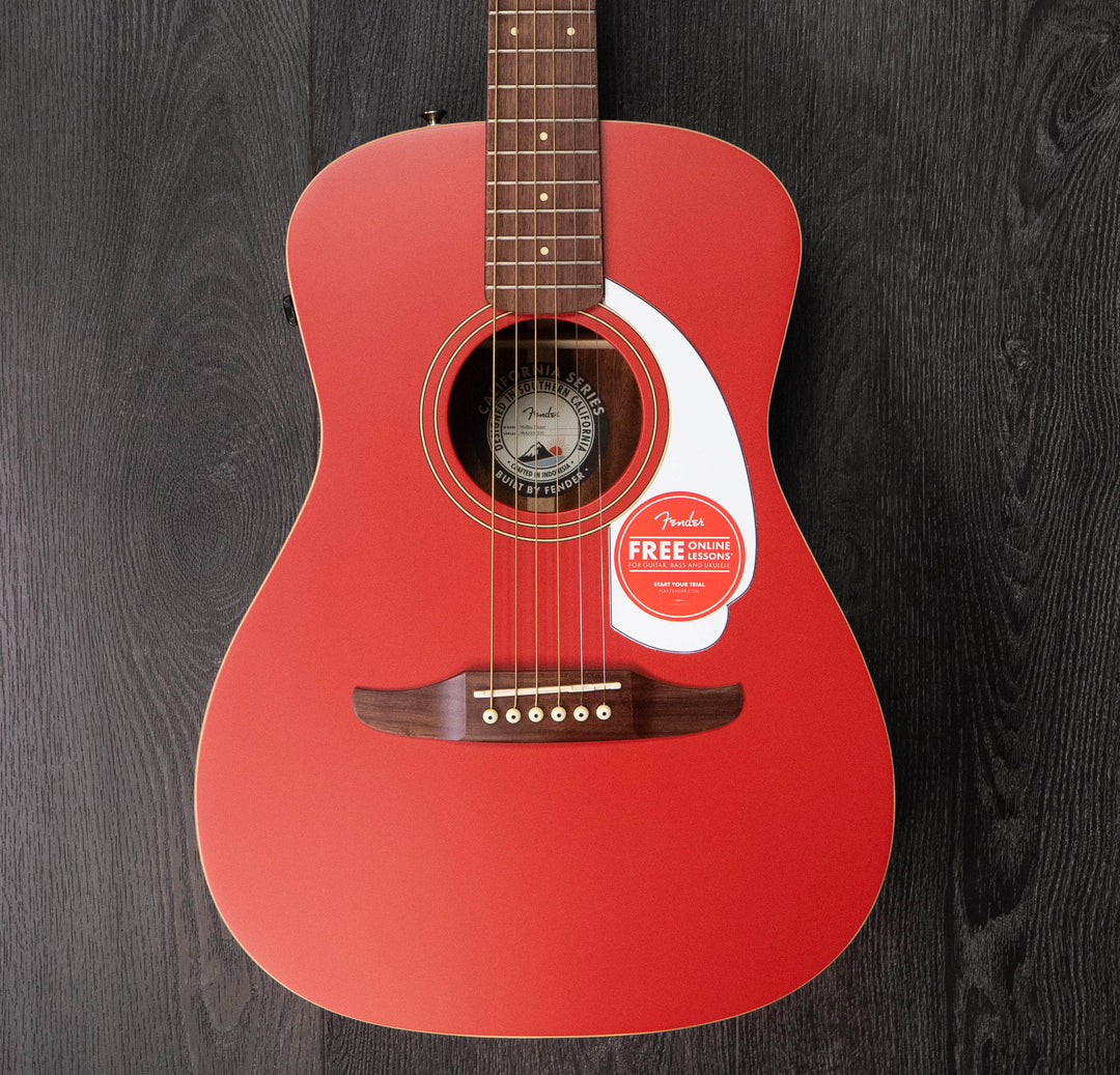 Fender Malibu Player, touche en noyer, Fiesta Red