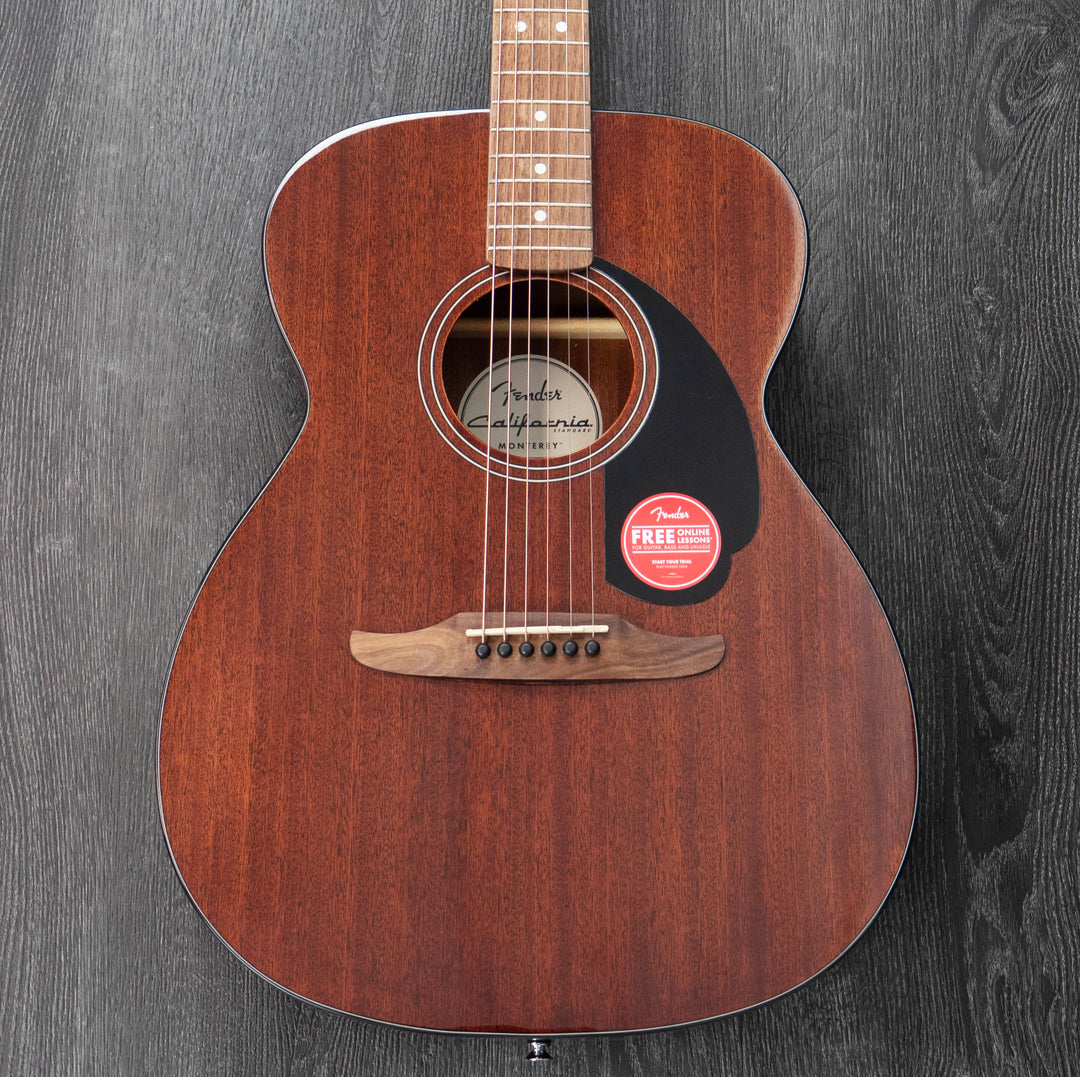 Fender California Standard Monterey Acoustic Guitar, Natural Sapele