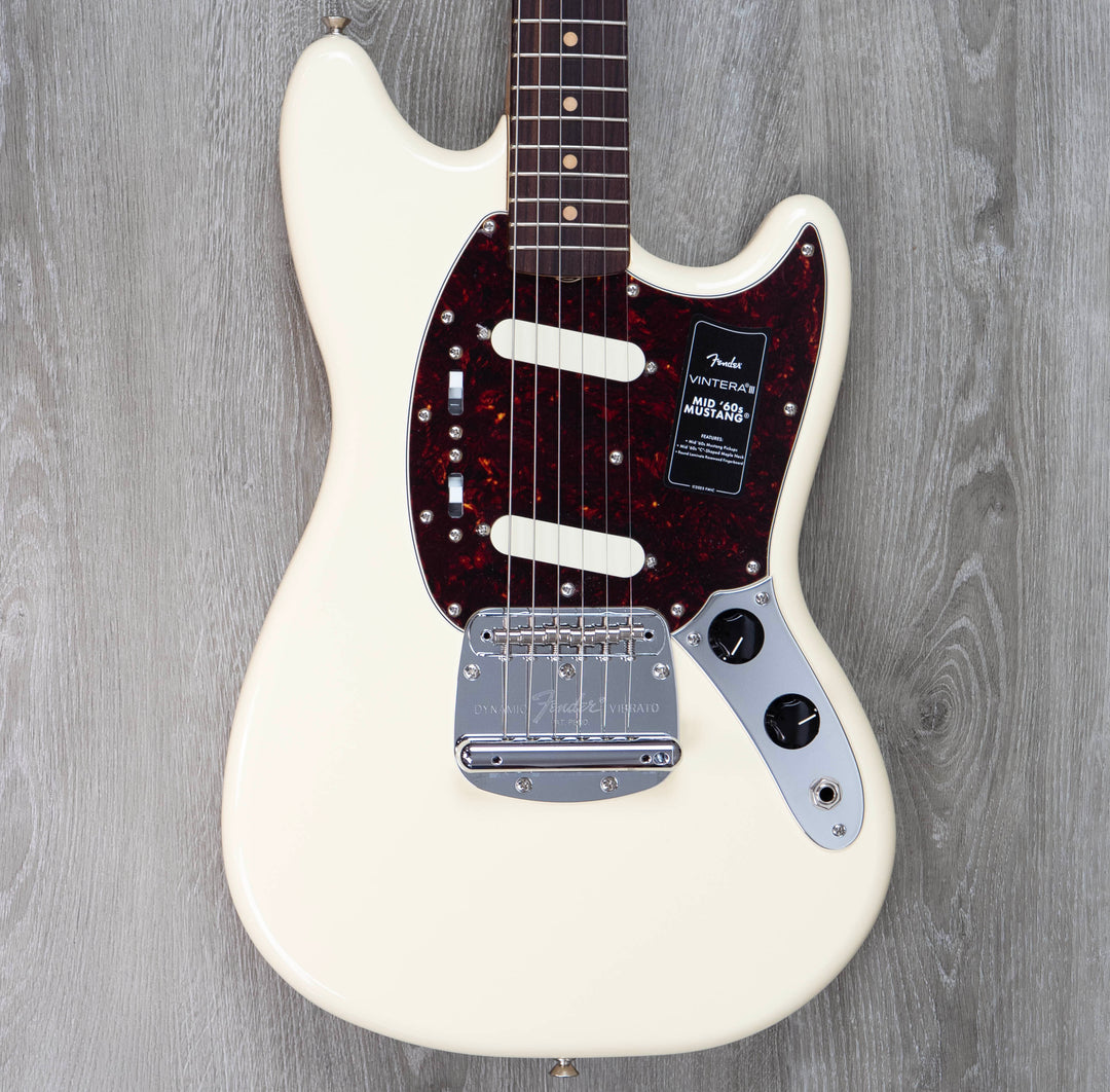 Fender Vintera III Mid '60s Mustang, Rosewood Fingerboard, Olympic White