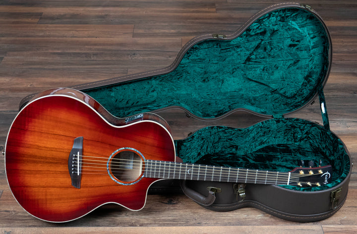 Faith Blood Moon Burst Neptune Electro-Acoustic, All Solid Indonesian Trembesi