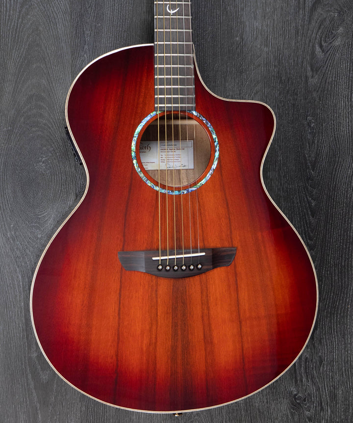 Faith Blood Moon Burst Neptune Electro-Acoustic, All Solid Indonesian Trembesi