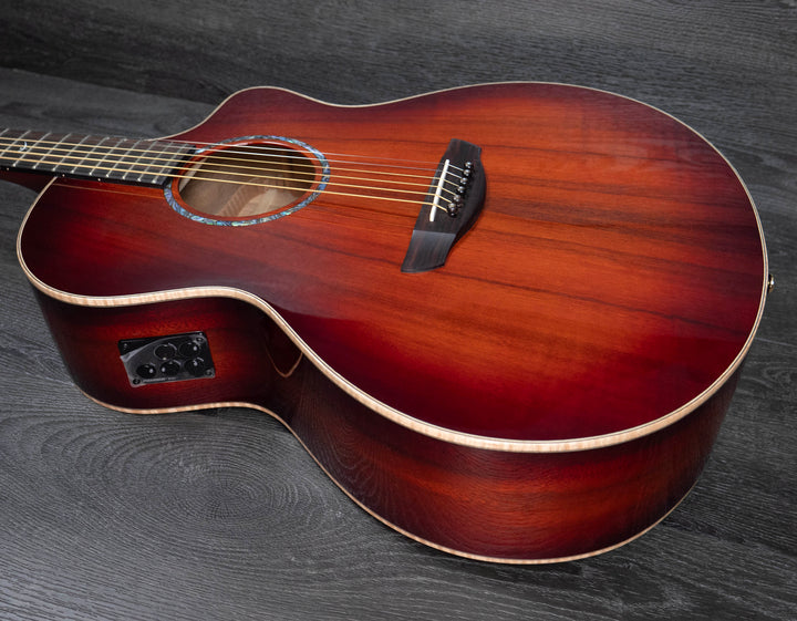 Faith Blood Moon Burst Neptune Electro-Acoustic, All Solid Indonesian Trembesi