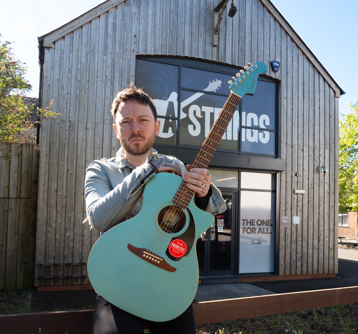 Fender Newporter Player Electro-Acoustic, Walnut Fingerboard, Black Pickguard, Tidepool