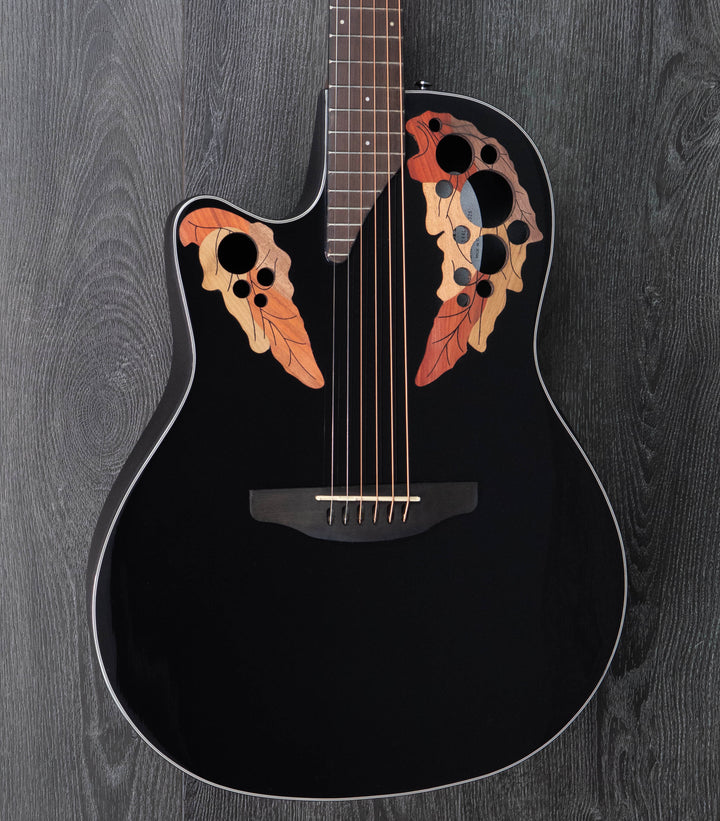 Ovation CE44L-5 Celebrity Elite, gaucher, noir