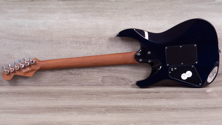 Charvel Pro-Mod Plus Dinky DK24 HSS 2PT EB QM, Ebony Fingerboard - Blue Curaçao