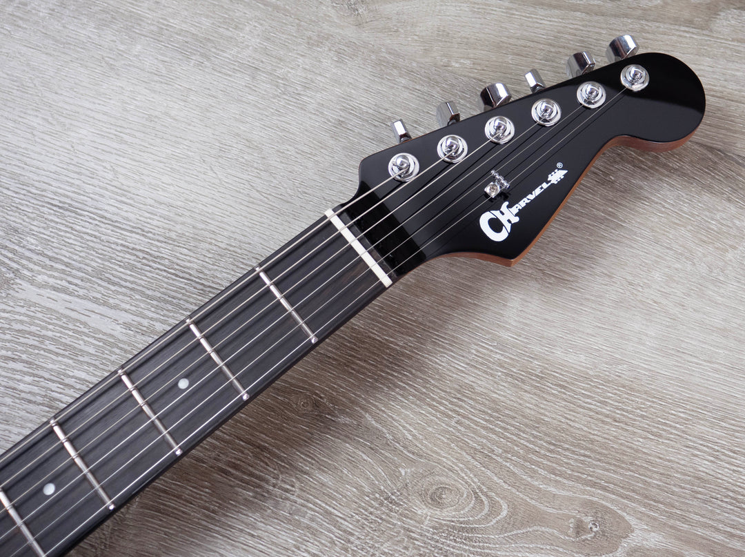 Charvel Pro-Mod Plus Dinky DK24 HSS 2PT EB QM, Ebony Fingerboard - Blue Curaçao