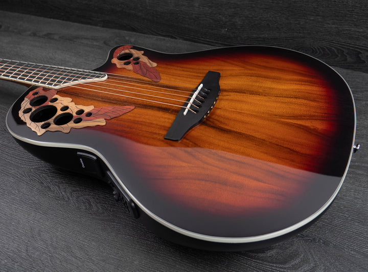 Ovation CE48P-KOAB Celebrity Elite Plus, Dark Burst On Exotic Koa