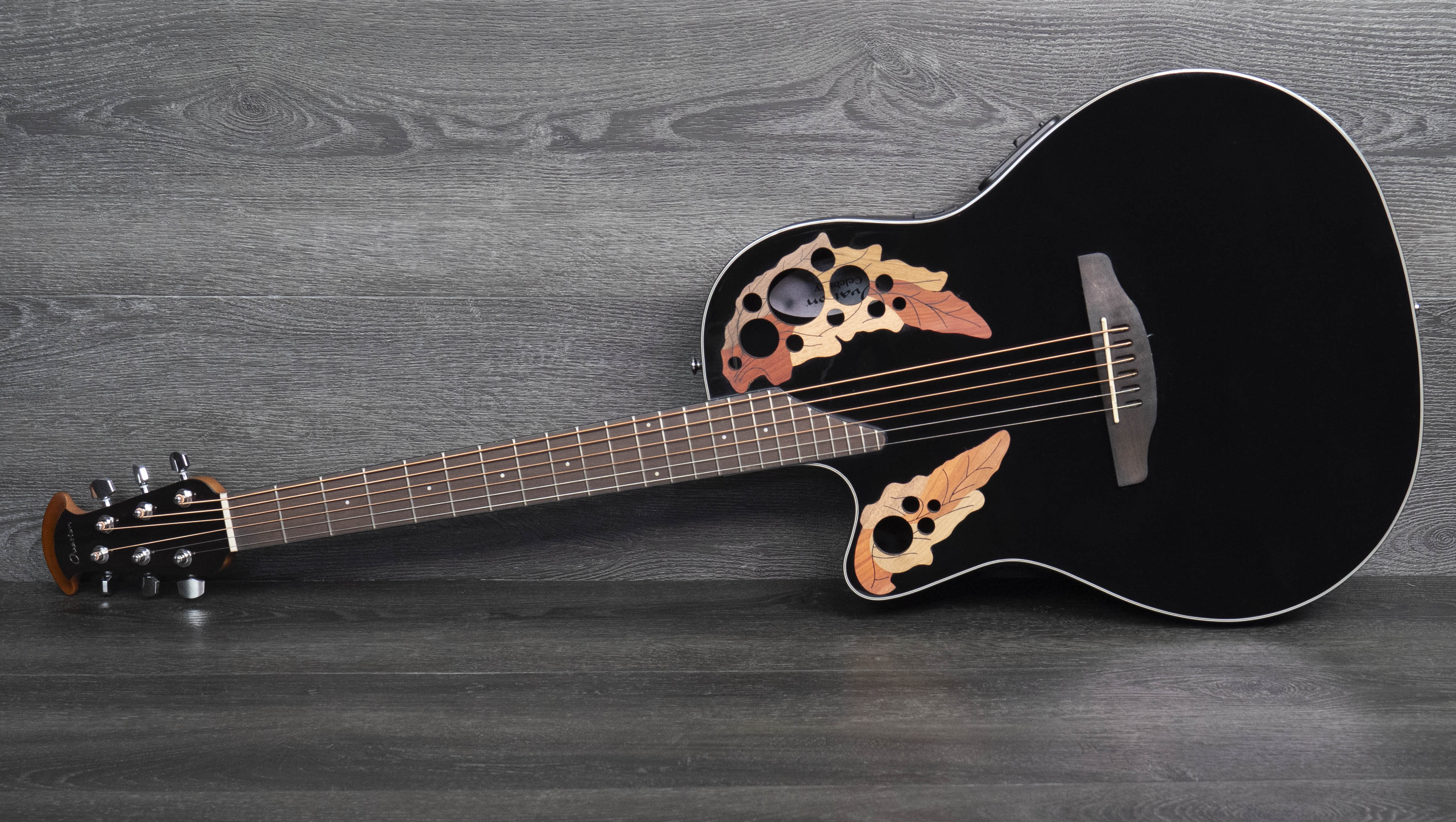 Ovation CE44L-5 Celebrity Elite, Left-Handed, Black – A Strings