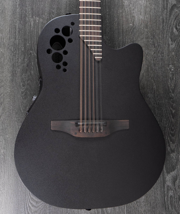 Collection Ovation 1868TX-5 Mod TX Super Shallow, Noir texturé