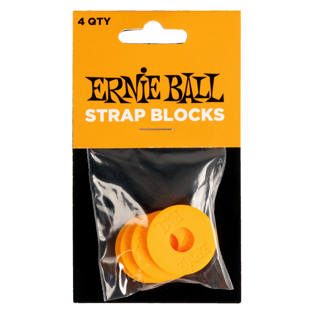 Ernie Ball Strap Blocks (4 pack) - Orange