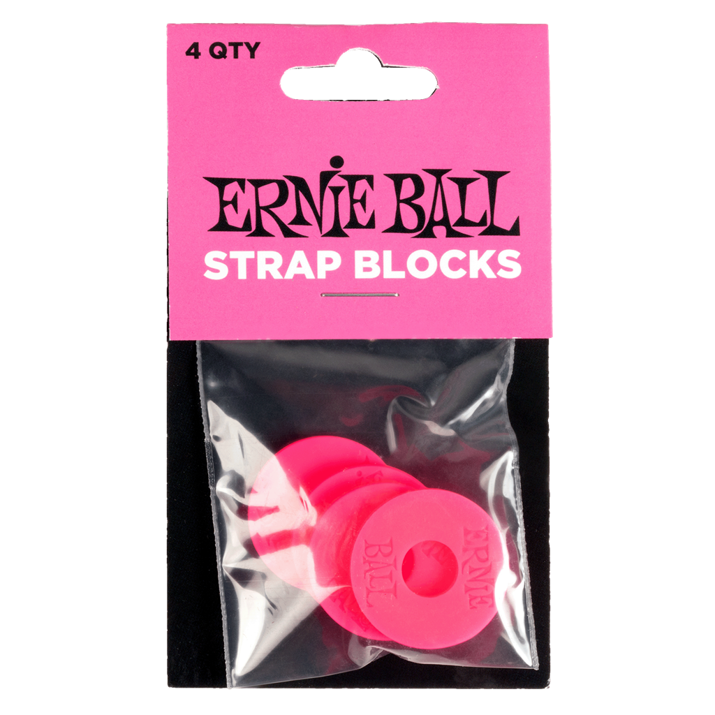 Ernie Ball Strap Blocks (4 pack) - Pink