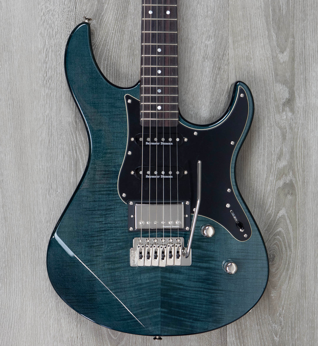 Yamaha Pacifica 612V FM Mk II Electric Guitar, Flamed Maple Top, Indigo Blue
