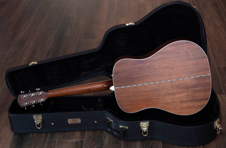 Pre-Owned Fender PD-220E Dreadnought, All Mahogany, Ovangkol Fingerboard, Aged Cognac Burst