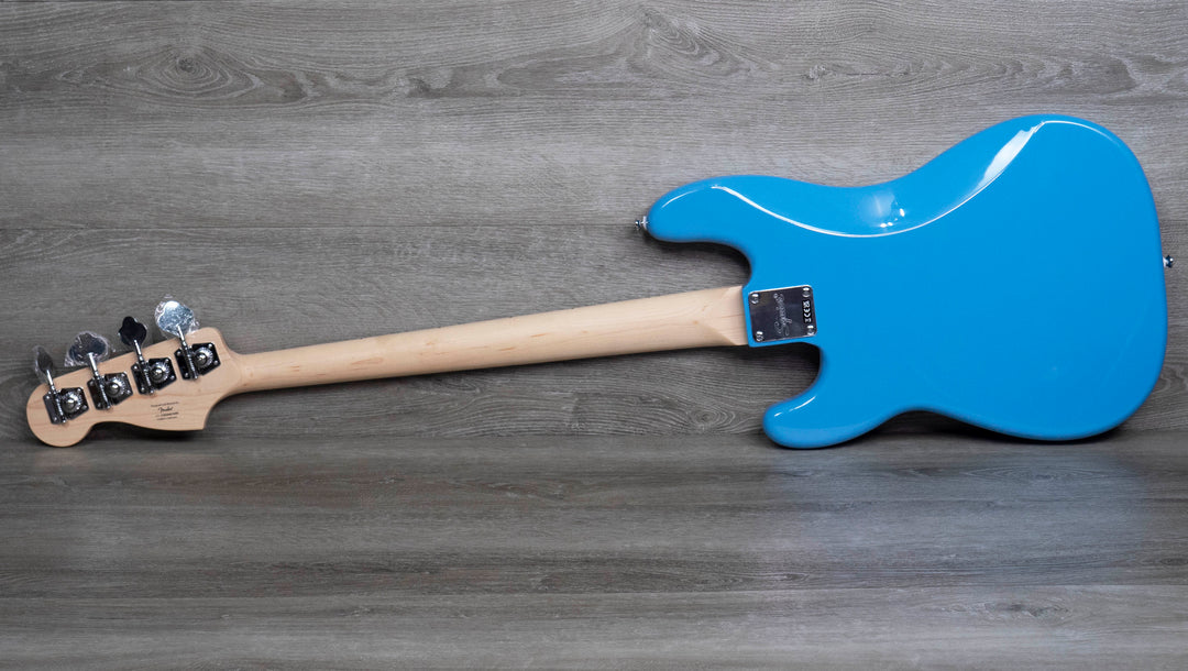 Bajo Squier Sonic Precision, diapasón de arce, golpeador blanco, azul California