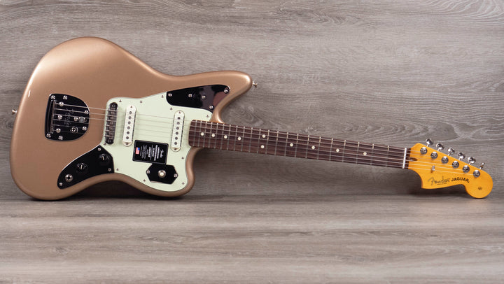 Fender American Professional Classic Jaguar, Rosewood Fingerboard, Faded Firemist Gold
