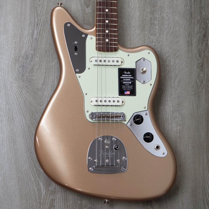 Fender American Professional Classic Jaguar, Rosewood Fingerboard, Faded Firemist Gold