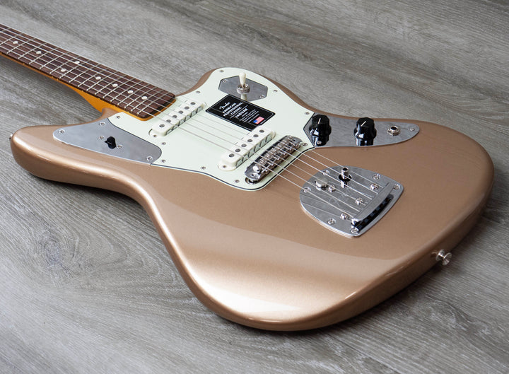 Fender American Professional Classic Jaguar, Rosewood Fingerboard, Faded Firemist Gold
