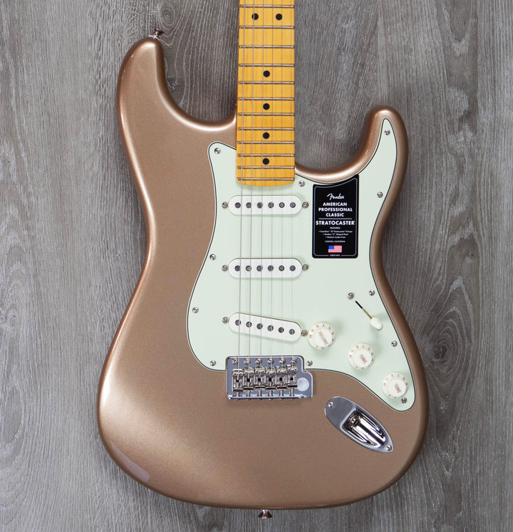 Fender American Professional Classic Stratocaster, Maple Fingerboard, Faded Firemist Gold