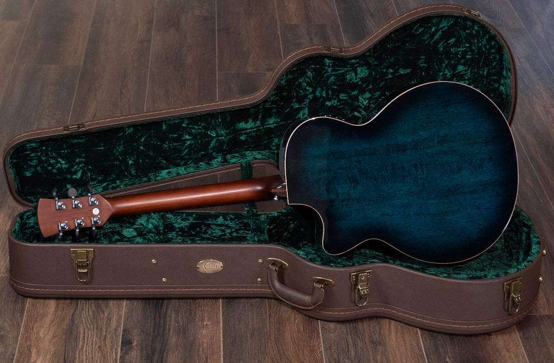 Pre-Owned Faith Blue Moon Burst Venus Electro-Acoustic, All Solid Java Mango
