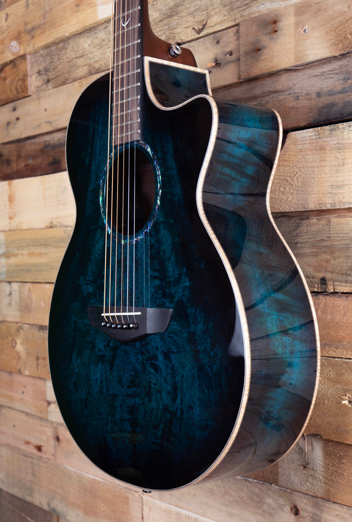 Pre-Owned Faith Blue Moon Burst Venus Electro-Acoustic, All Solid Java Mango