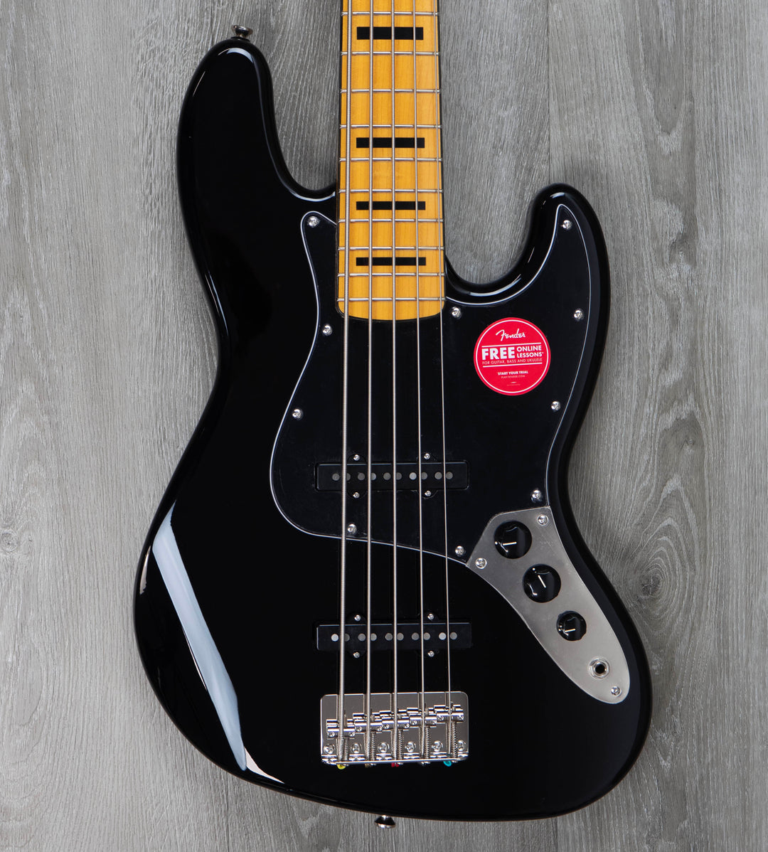 Pre-Owned Squier Classic Vibe 70s Jazz V Bass Guitar, Black