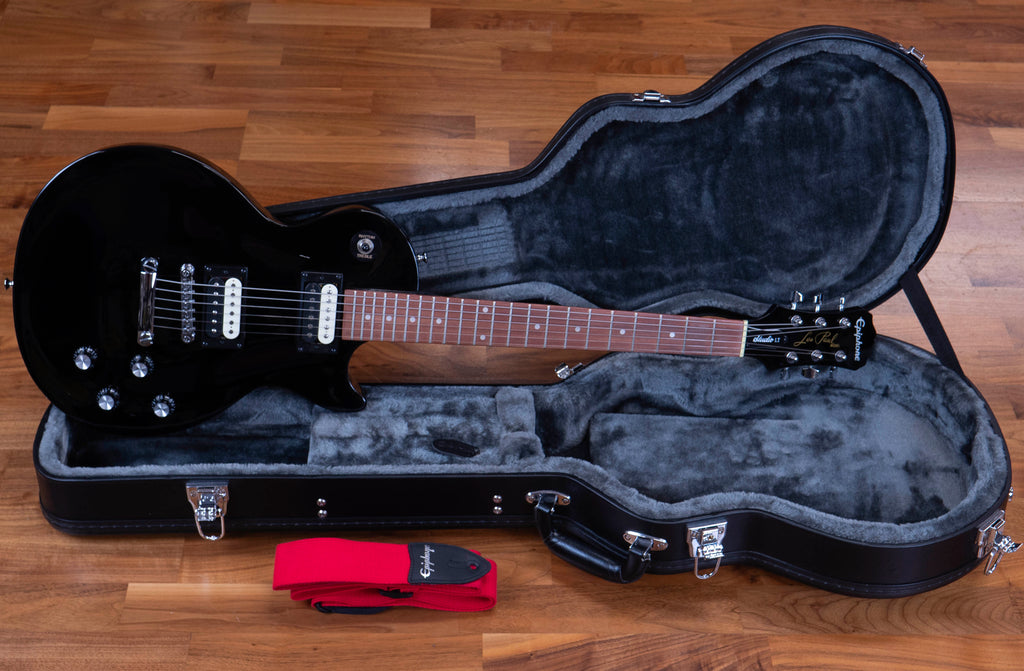 Pre-Owned Epiphone Les Paul Studio LT, Ebony w/ Hardcase – A Strings