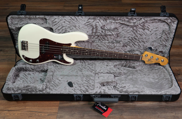 Bajo Fender American Professional II Precision, diapasón de palisandro, blanco olímpico