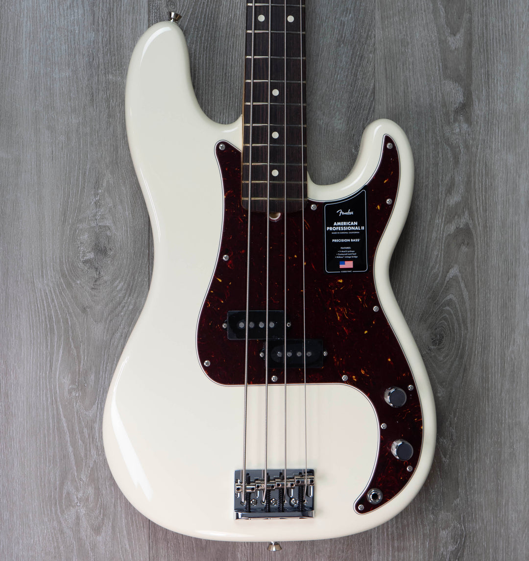 Fender American Professional II Precision Bass, touche en palissandre, Olympic White