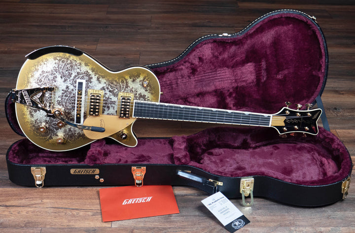Gretsch G6134TG Limited Edition Paisley Penguin with String-Thru Bigsby, Ebony Fingerboard, Gold Paisley