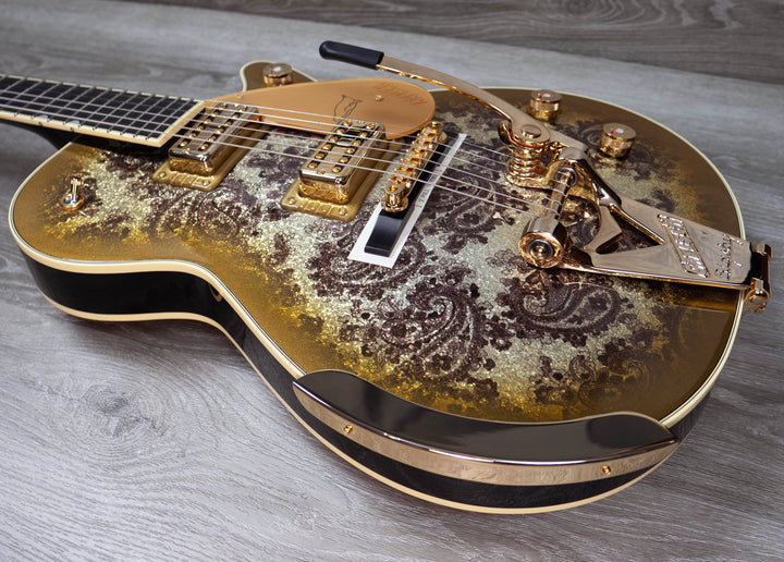 Gretsch G6134TG Limited Edition Paisley Penguin with String-Thru Bigsby, Ebony Fingerboard, Gold Paisley